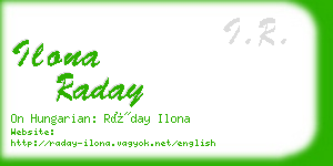 ilona raday business card